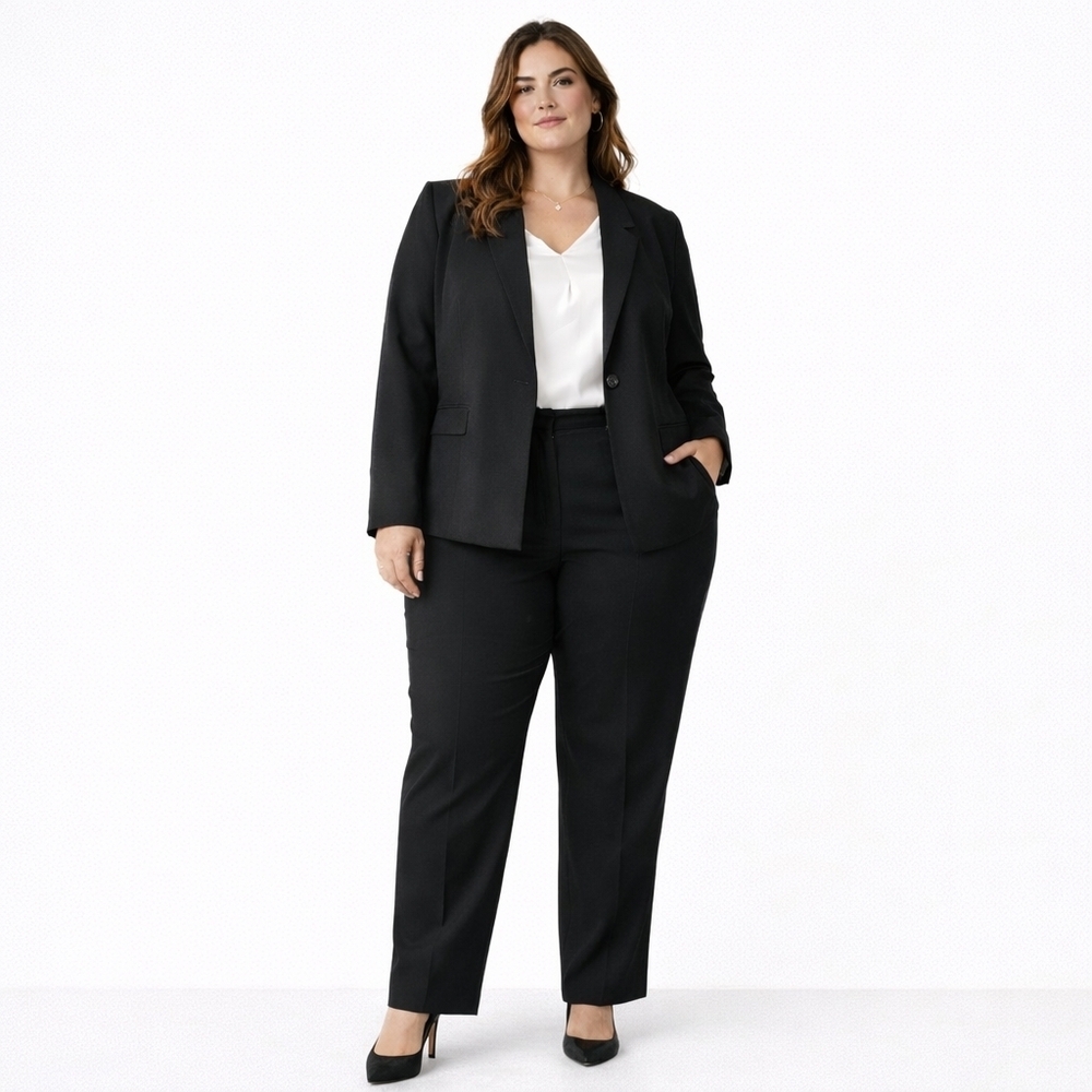 Charter Club 3X Black Blazer Bar III Pants Coordinated Suit Set